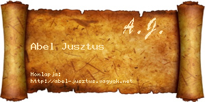 Abel Jusztus névjegykártya